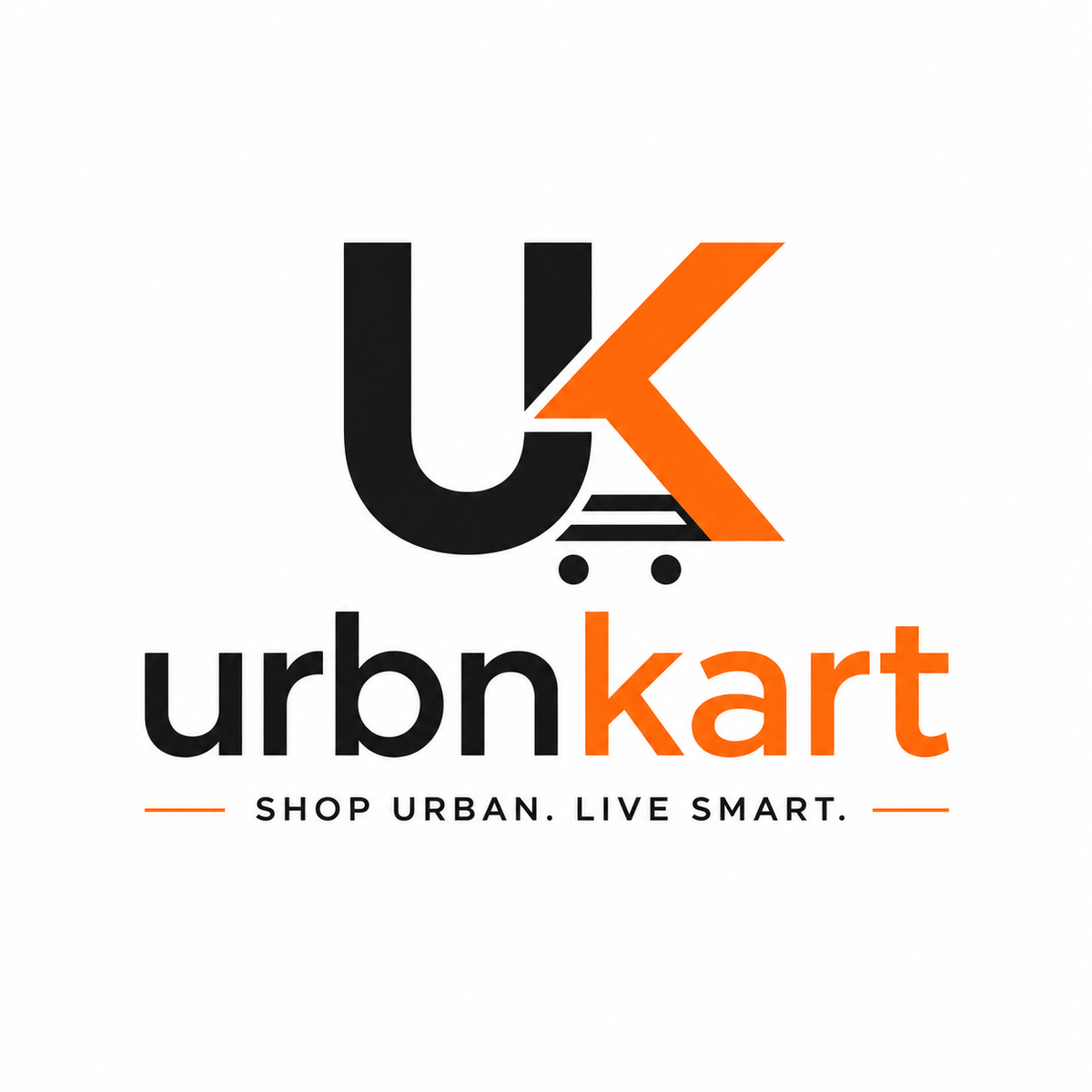 Urbnkart logo black and orange